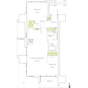 ザ・パークハビオ都島フロントの間取り図