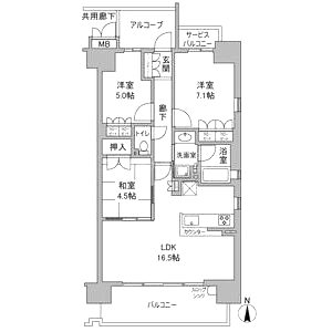 プレミスト都島パークフロントの間取り図