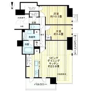 北浜ミッドタワーの間取り図