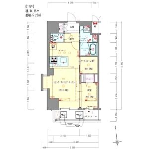 プレサンスNEO九条ディアシスの間取り図