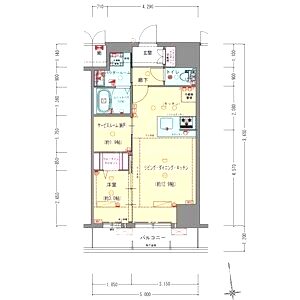 プレサンスNEO九条ディアシスの間取り図