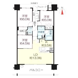 ジオ阪急池田満寿美町ソシアの間取り図