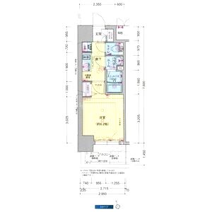 プレサンス大国町ブライスの間取り図