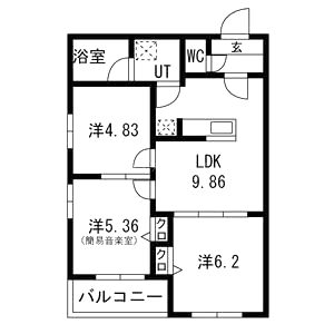 エス.フィールド奏(カナデ)の間取り図