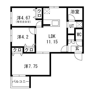 エス.フィールド奏(カナデ)の間取り図