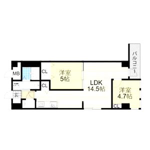 フリーディオ堺BLDの間取り図