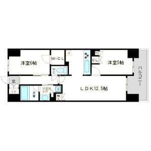 ザ・大阪レジデンス備後町の間取り図