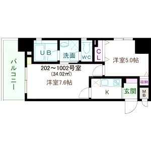 アモーレ本町ウエストの間取り図