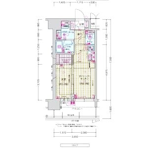 プレサンス東淀川駅前プローシェの間取り図