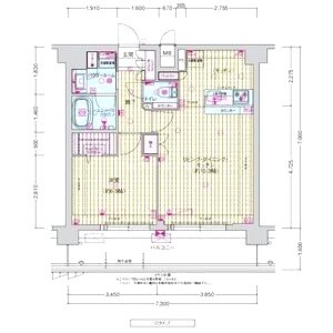 プレサンス東淀川駅前プローシェの間取り図