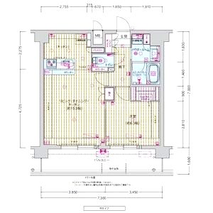 プレサンス東淀川駅前プローシェの間取り図