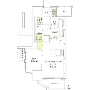 ザ・パークハビオ同心プレイスの間取り図
