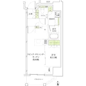 ザ・パークハビオ同心プレイスの間取り図