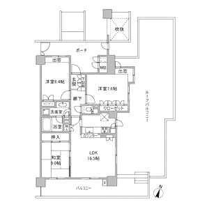 ジオ千里桃山台5番館棟の間取り図