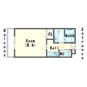 エステイトE桂川A棟の間取り図