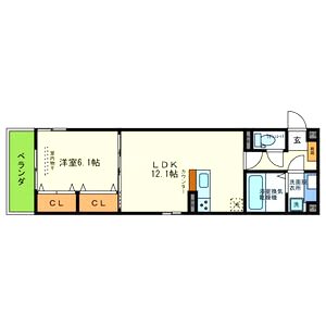 YKメゾン向陽の間取り図