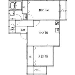 EIJU吹田南正雀の間取り図
