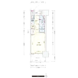プレサンス玉造ザ・ライブの間取り図