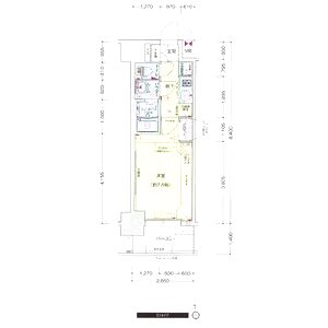 プレサンス玉造ザ・ライブの間取り図