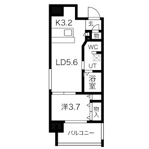 アバンティ南堀江ウエストの間取り図