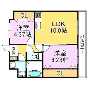 レーヴメゾン羽衣の間取り図