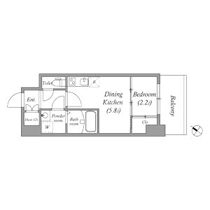 アドバンス神戸ラシュレの間取り図