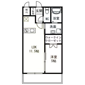 アップルホームズ昭和町の間取り図