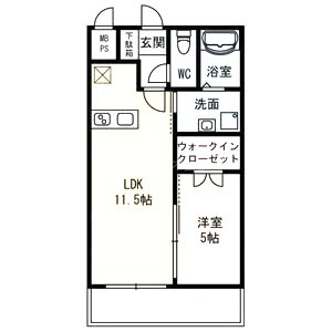 アップルホームズ昭和町の間取り図