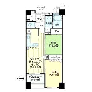 サーパスシティ西院日照町の間取り図