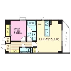ゼクス九条の間取り図