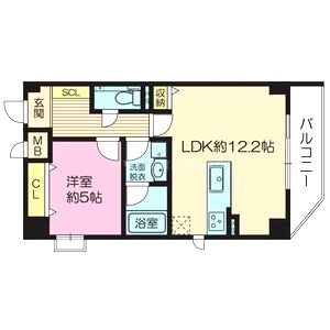 ゼクス九条の間取り図