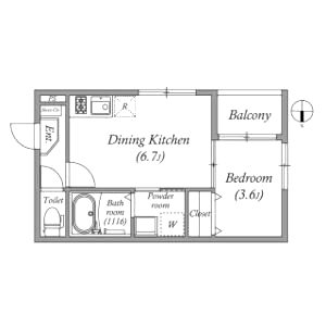 ハーモニーテラス太秦安井車道町IIの間取り図