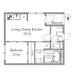 ハーモニーテラス太秦安井車道町IIの間取り図