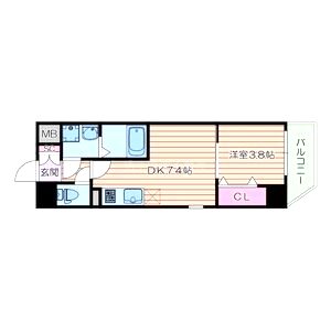 CITY PAL CREST TANIMACHIの間取り図