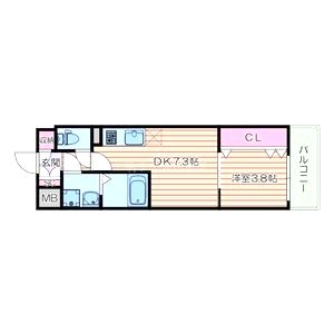 CITY PAL CREST TANIMACHIの間取り図