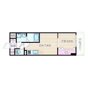 CITY PAL CREST TANIMACHIの間取り図
