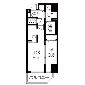 Lala place難波ガルテンの間取り図