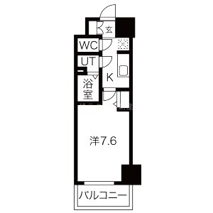 Lala place難波ガルテンの間取り図