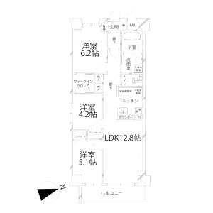 キャッスルコート岩端の間取り図