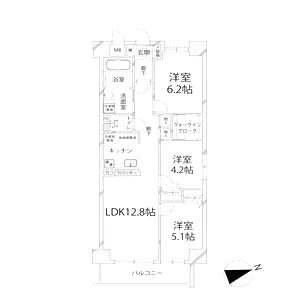 キャッスルコート岩端の間取り図