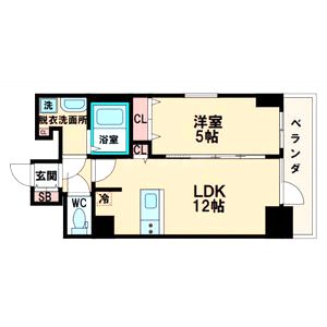 プレサンス難波ヴィータの間取り図