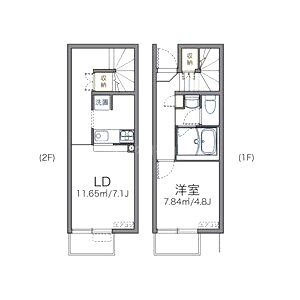 レオパレスステイシャイニィ岡の間取り図