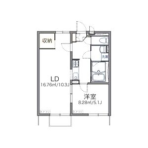 レオパレスステイシャイニィ岡の間取り図