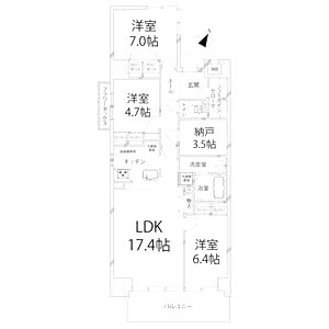 キャッスルコート飾磨弐番館の間取り図