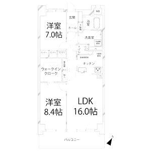 キャッスルコート飾磨弐番館の間取り図