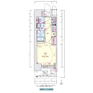 プレサンス堺筋本町ディスティニーの間取り図