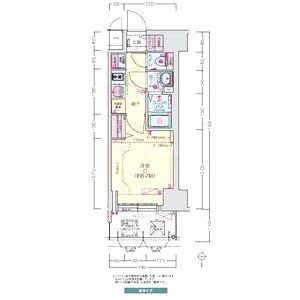 プレサンス堺筋本町ディスティニーの間取り図