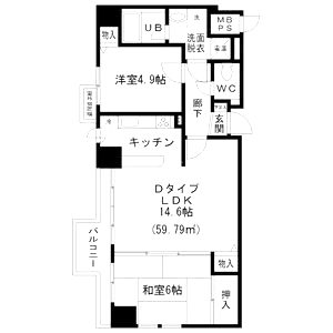 KM山坂の間取り図