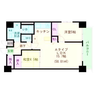 KM山坂の間取り図