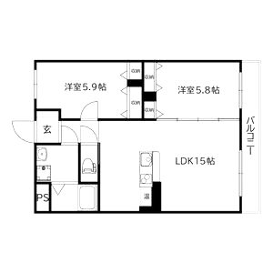 BRAIN 上瓦屋 NEW HOPE(旧上瓦屋ファーストマンション)の間取り図